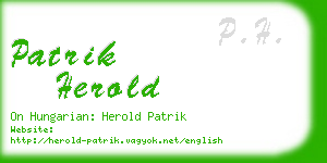 patrik herold business card